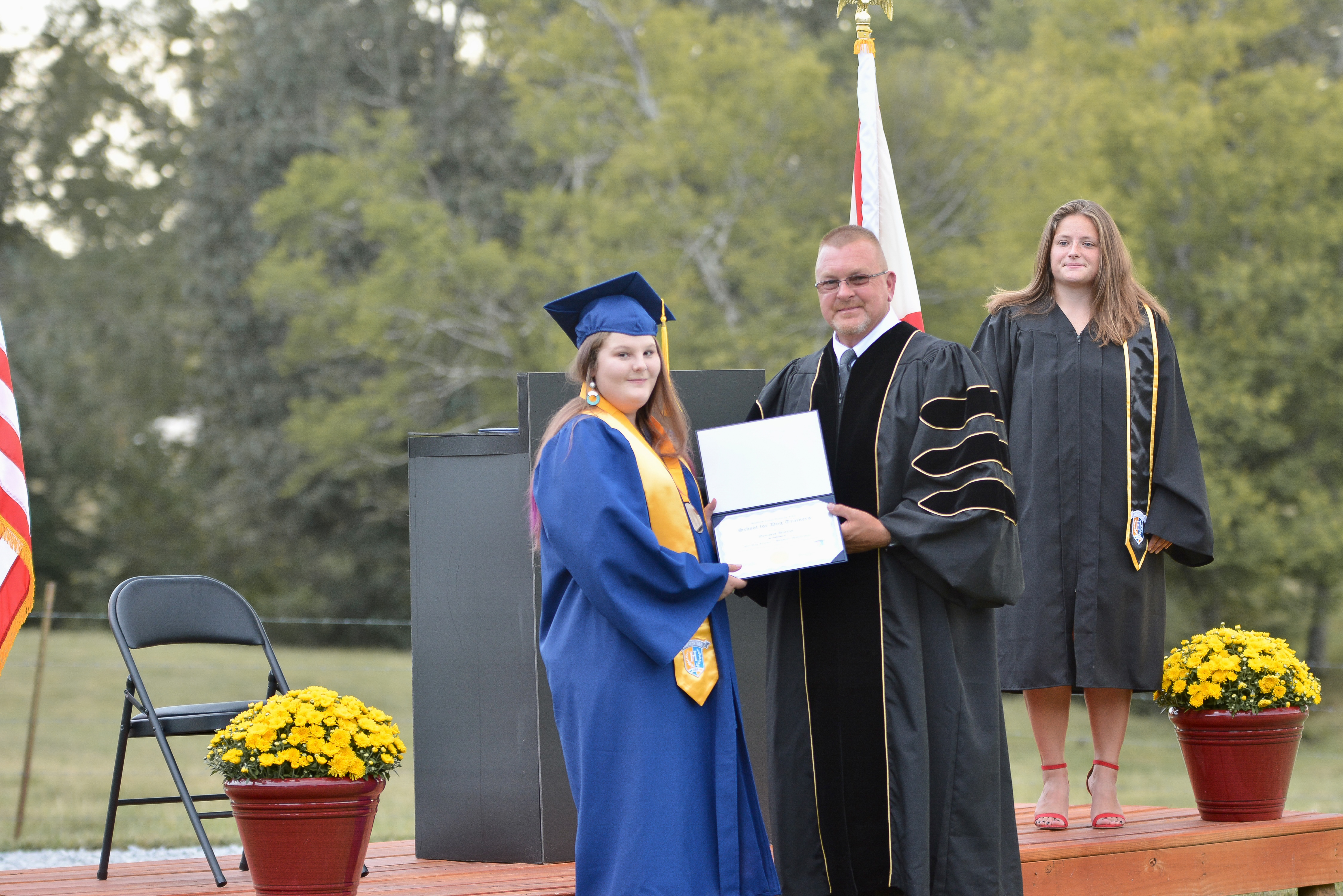 corey archer at graduation school for dog trainers